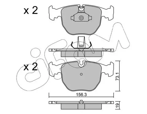 Bremsbelagsatz, Scheibenbremse Vorderachse CIFAM 822-559-0