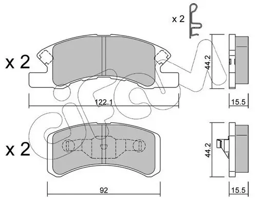 Bremsbelagsatz, Scheibenbremse Vorderachse CIFAM 822-605-0