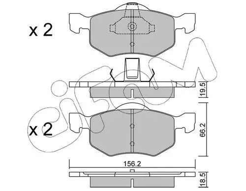 Bremsbelagsatz, Scheibenbremse Vorderachse CIFAM 822-609-0 Bild Bremsbelagsatz, Scheibenbremse Vorderachse CIFAM 822-609-0
