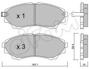Bremsbelagsatz, Scheibenbremse Vorderachse CIFAM 822-610-0