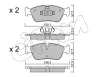 Bremsbelagsatz, Scheibenbremse Vorderachse CIFAM 822-640-0