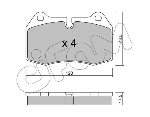 Bremsbelagsatz, Scheibenbremse Vorderachse CIFAM 822-645-0