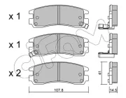 Bremsbelagsatz, Scheibenbremse Hinterachse CIFAM 822-697-0