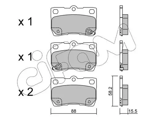 Bremsbelagsatz, Scheibenbremse Hinterachse CIFAM 822-761-0