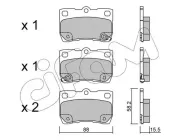 Bremsbelagsatz, Scheibenbremse Hinterachse CIFAM 822-761-0