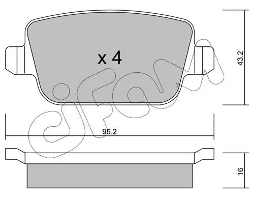 Bremsbelagsatz, Scheibenbremse CIFAM 822-780-0 Bild Bremsbelagsatz, Scheibenbremse CIFAM 822-780-0