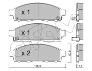 Bremsbelagsatz, Scheibenbremse Vorderachse CIFAM 822-791-1