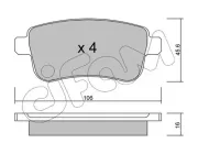 Bremsbelagsatz, Scheibenbremse Hinterachse CIFAM 822-818-0