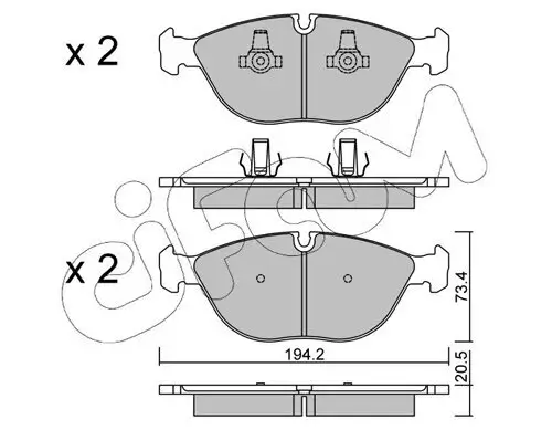 Bremsbelagsatz, Scheibenbremse CIFAM 822-828-0