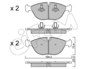 Bremsbelagsatz, Scheibenbremse CIFAM 822-828-0