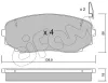 Bremsbelagsatz, Scheibenbremse Vorderachse CIFAM 822-872-0