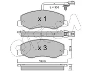Bremsbelagsatz, Scheibenbremse Hinterachse CIFAM 822-900-0