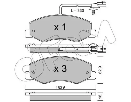 Bremsbelagsatz, Scheibenbremse Hinterachse CIFAM 822-900-0 Bild Bremsbelagsatz, Scheibenbremse Hinterachse CIFAM 822-900-0