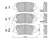 Bremsbelagsatz, Scheibenbremse Hinterachse CIFAM 822-901-0
