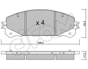 Bremsbelagsatz, Scheibenbremse Vorderachse CIFAM 822-938-0