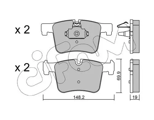 Bremsbelagsatz, Scheibenbremse CIFAM 822-961-0