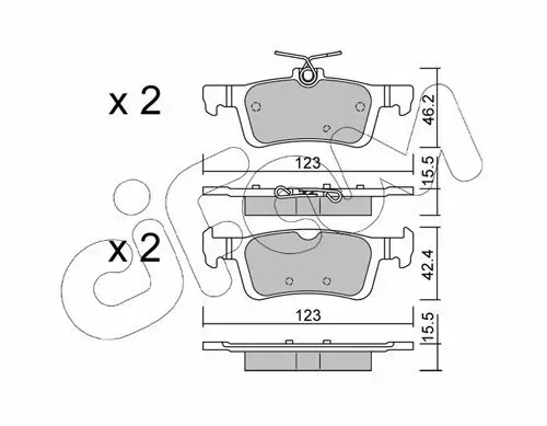 Bremsbelagsatz, Scheibenbremse CIFAM 822-986-0