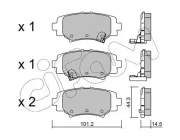 Bremsbelagsatz, Scheibenbremse Hinterachse CIFAM 822-993-0