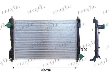 Kühler, Motorkühlung FRIGAIR 0104.3128 Bild Kühler, Motorkühlung FRIGAIR 0104.3128