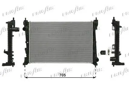 Kühler, Motorkühlung FRIGAIR 0104.3129