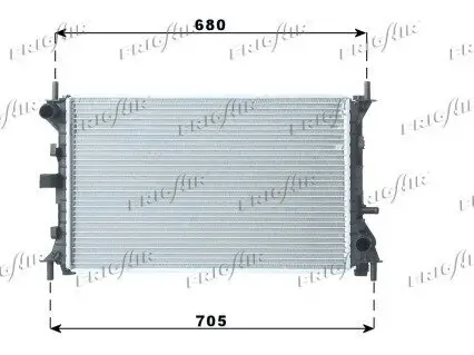 Kühler, Motorkühlung FRIGAIR 0105.3048 Bild Kühler, Motorkühlung FRIGAIR 0105.3048