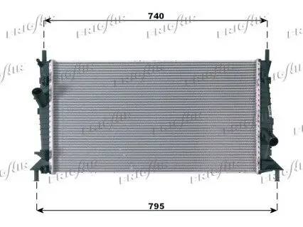 Kühler, Motorkühlung FRIGAIR 0105.3084