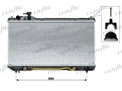Kühler, Motorkühlung FRIGAIR 0115.3105