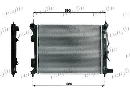 Kühler, Motorkühlung FRIGAIR 0133.3035 Bild Kühler, Motorkühlung FRIGAIR 0133.3035