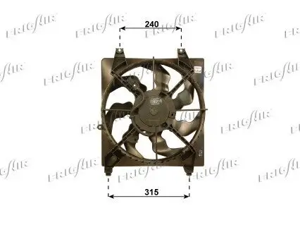 Lüfter, Motorkühlung 12 V links FRIGAIR 0528.2009 Bild Lüfter, Motorkühlung 12 V links FRIGAIR 0528.2009