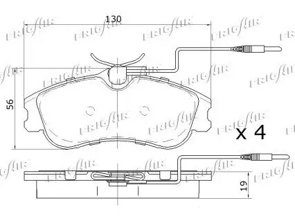 Bremsbelagsatz, Scheibenbremse Vorderachse FRIGAIR PD03.507 Bild Bremsbelagsatz, Scheibenbremse Vorderachse FRIGAIR PD03.507
