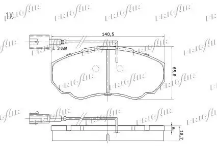 Bremsbelagsatz, Scheibenbremse Vorderachse FRIGAIR PD04.529 Bild Bremsbelagsatz, Scheibenbremse Vorderachse FRIGAIR PD04.529