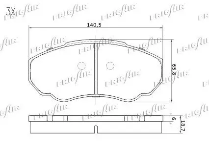 Bremsbelagsatz, Scheibenbremse Vorderachse FRIGAIR PD04.529 Bild Bremsbelagsatz, Scheibenbremse Vorderachse FRIGAIR PD04.529