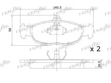 Bremsbelagsatz, Scheibenbremse Vorderachse FRIGAIR PD07.506 Bild Bremsbelagsatz, Scheibenbremse Vorderachse FRIGAIR PD07.506