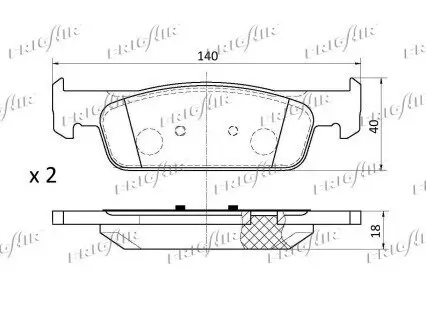 Bremsbelagsatz, Scheibenbremse Vorderachse FRIGAIR PD09.501 Bild Bremsbelagsatz, Scheibenbremse Vorderachse FRIGAIR PD09.501