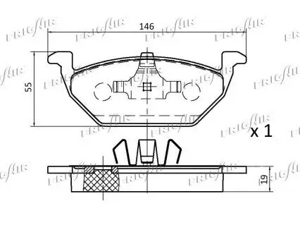 Bremsbelagsatz, Scheibenbremse Vorderachse FRIGAIR PD10.501 Bild Bremsbelagsatz, Scheibenbremse Vorderachse FRIGAIR PD10.501