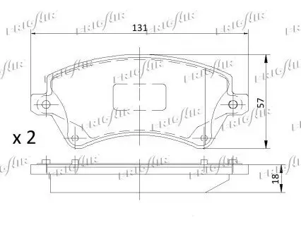 Bremsbelagsatz, Scheibenbremse Vorderachse FRIGAIR PD15.502 Bild Bremsbelagsatz, Scheibenbremse Vorderachse FRIGAIR PD15.502