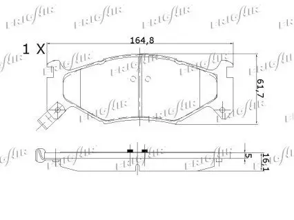 Bremsbelagsatz, Scheibenbremse Vorderachse FRIGAIR PD18.511 Bild Bremsbelagsatz, Scheibenbremse Vorderachse FRIGAIR PD18.511