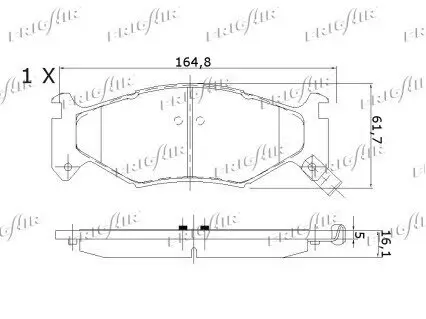 Bremsbelagsatz, Scheibenbremse Vorderachse FRIGAIR PD18.511 Bild Bremsbelagsatz, Scheibenbremse Vorderachse FRIGAIR PD18.511