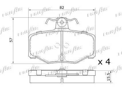 Bremsbelagsatz, Scheibenbremse Hinterachse FRIGAIR PD21.505 Bild Bremsbelagsatz, Scheibenbremse Hinterachse FRIGAIR PD21.505
