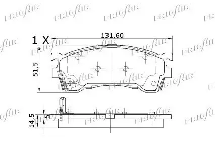 Bremsbelagsatz, Scheibenbremse Vorderachse FRIGAIR PD27.503 Bild Bremsbelagsatz, Scheibenbremse Vorderachse FRIGAIR PD27.503