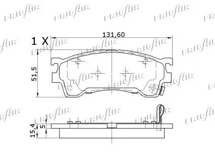 Bremsbelagsatz, Scheibenbremse Vorderachse FRIGAIR PD27.503 Bild Bremsbelagsatz, Scheibenbremse Vorderachse FRIGAIR PD27.503