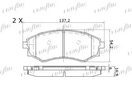 Bremsbelagsatz, Scheibenbremse Vorderachse FRIGAIR PD31.507 Bild Bremsbelagsatz, Scheibenbremse Vorderachse FRIGAIR PD31.507