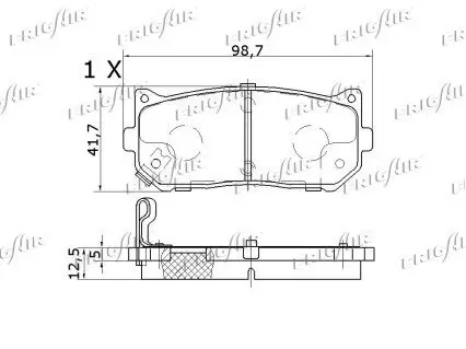 Bremsbelagsatz, Scheibenbremse Hinterachse FRIGAIR PD33.504 Bild Bremsbelagsatz, Scheibenbremse Hinterachse FRIGAIR PD33.504