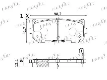 Bremsbelagsatz, Scheibenbremse Hinterachse FRIGAIR PD33.504 Bild Bremsbelagsatz, Scheibenbremse Hinterachse FRIGAIR PD33.504
