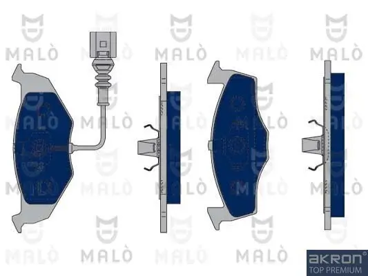 Bremsbelagsatz, Scheibenbremse Vorderachse Vorderachse AKRON-MALÒ 1050278 Bild Bremsbelagsatz, Scheibenbremse Vorderachse Vorderachse AKRON-MALÒ 1050278
