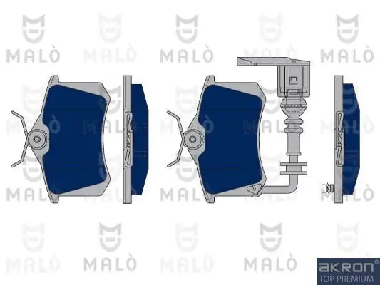 Bremsbelagsatz, Scheibenbremse AKRON-MALÒ 1050310 Bild Bremsbelagsatz, Scheibenbremse AKRON-MALÒ 1050310