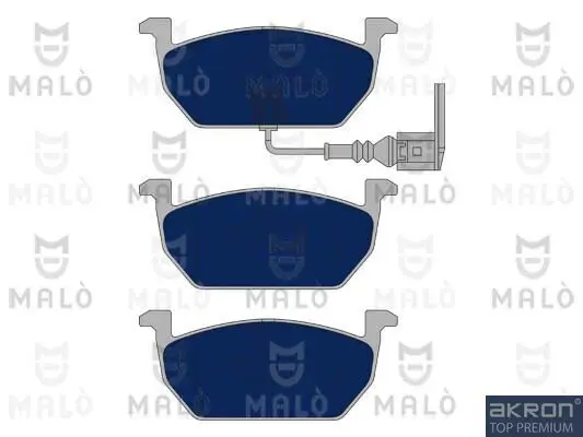 Bremsbelagsatz, Scheibenbremse Vorderachse AKRON-MALÒ 1051125 Bild Bremsbelagsatz, Scheibenbremse Vorderachse AKRON-MALÒ 1051125