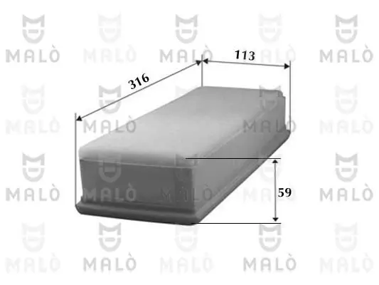 Luftfilter AKRON-MALÒ 1500017 Bild Luftfilter AKRON-MALÒ 1500017