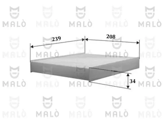 Filter, Innenraumluft AKRON-MALÒ 1530981 Bild Filter, Innenraumluft AKRON-MALÒ 1530981