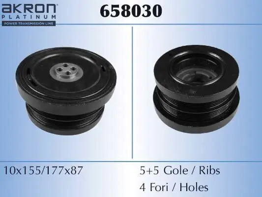 Riemenscheibe, Kurbelwelle AKRON-MALÒ 658030